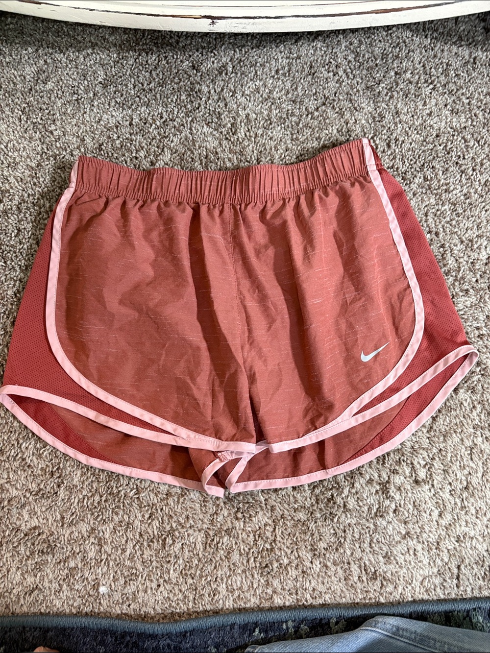 Nike Women's Rust-Pink Athletic Running Shorts